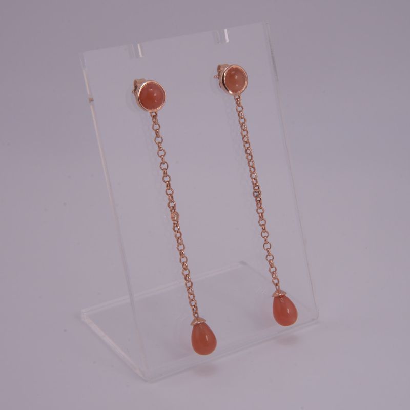 Preview: Ketten Ohrringe Mondstein Peach